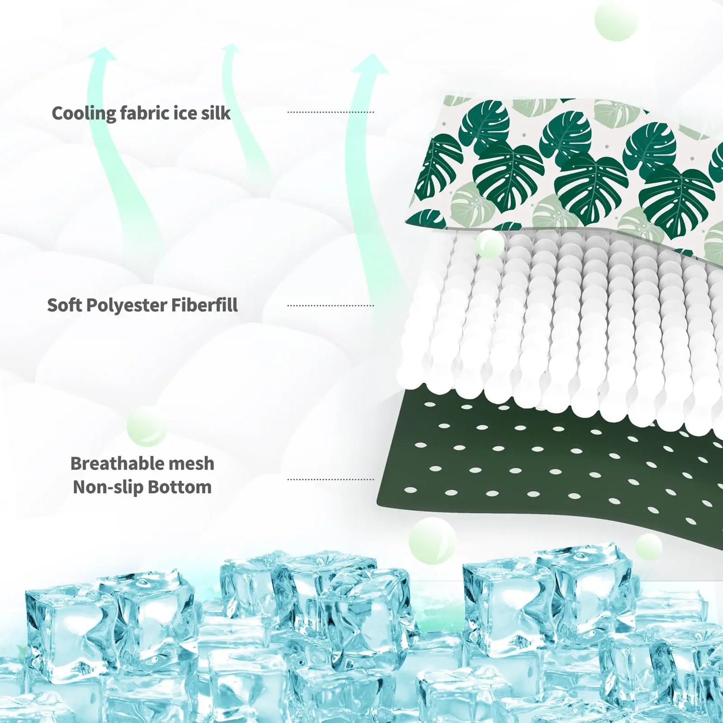Washable Cooling Blanket Ice Silk Mat For Dogs And Cats