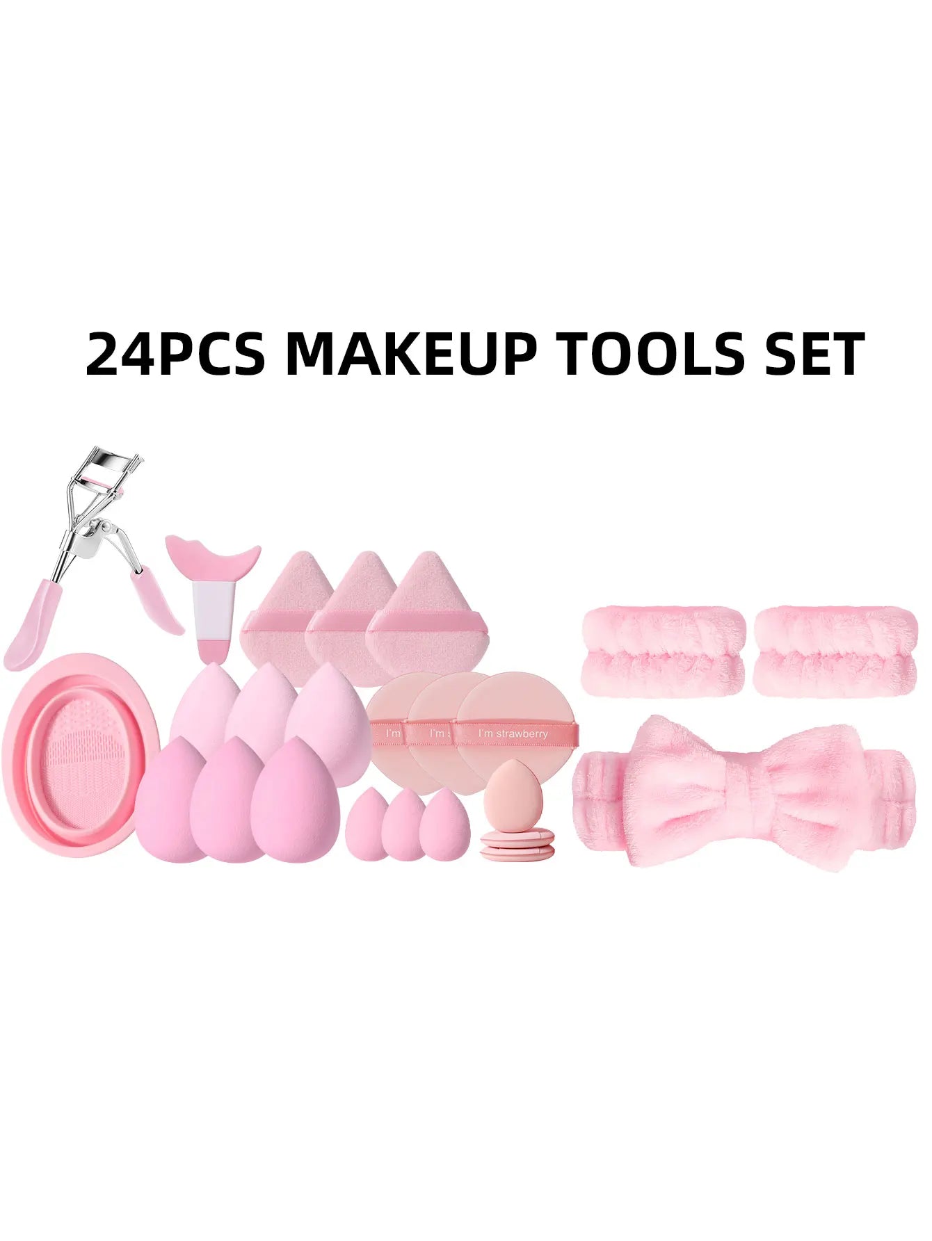 All-in-One 50-Piece Makeup Tools Set with Cosmetic Bag