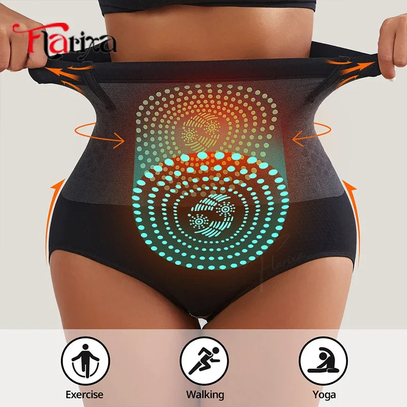 Flarixa Tummy Control High Waist Seamless Panties For Women