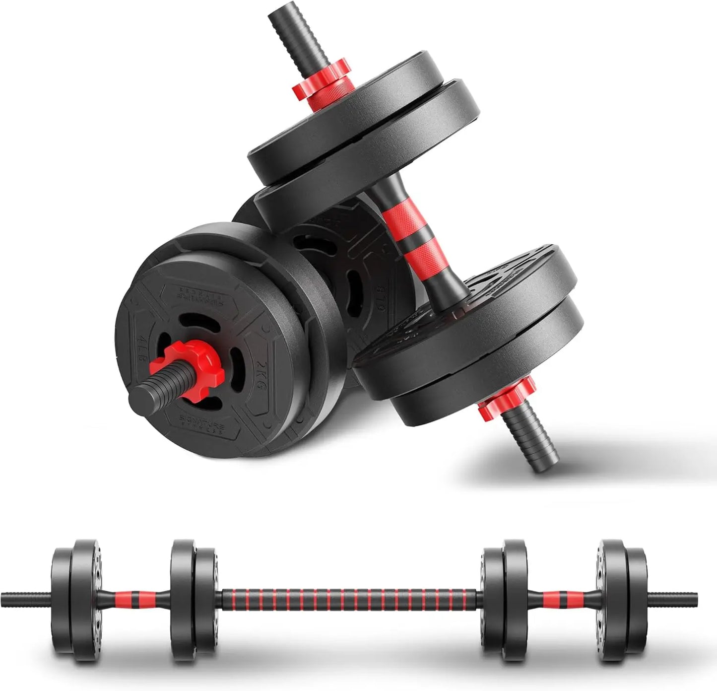 2 In 1 Adjustable Dumbbell Barbell Set For Home Gym