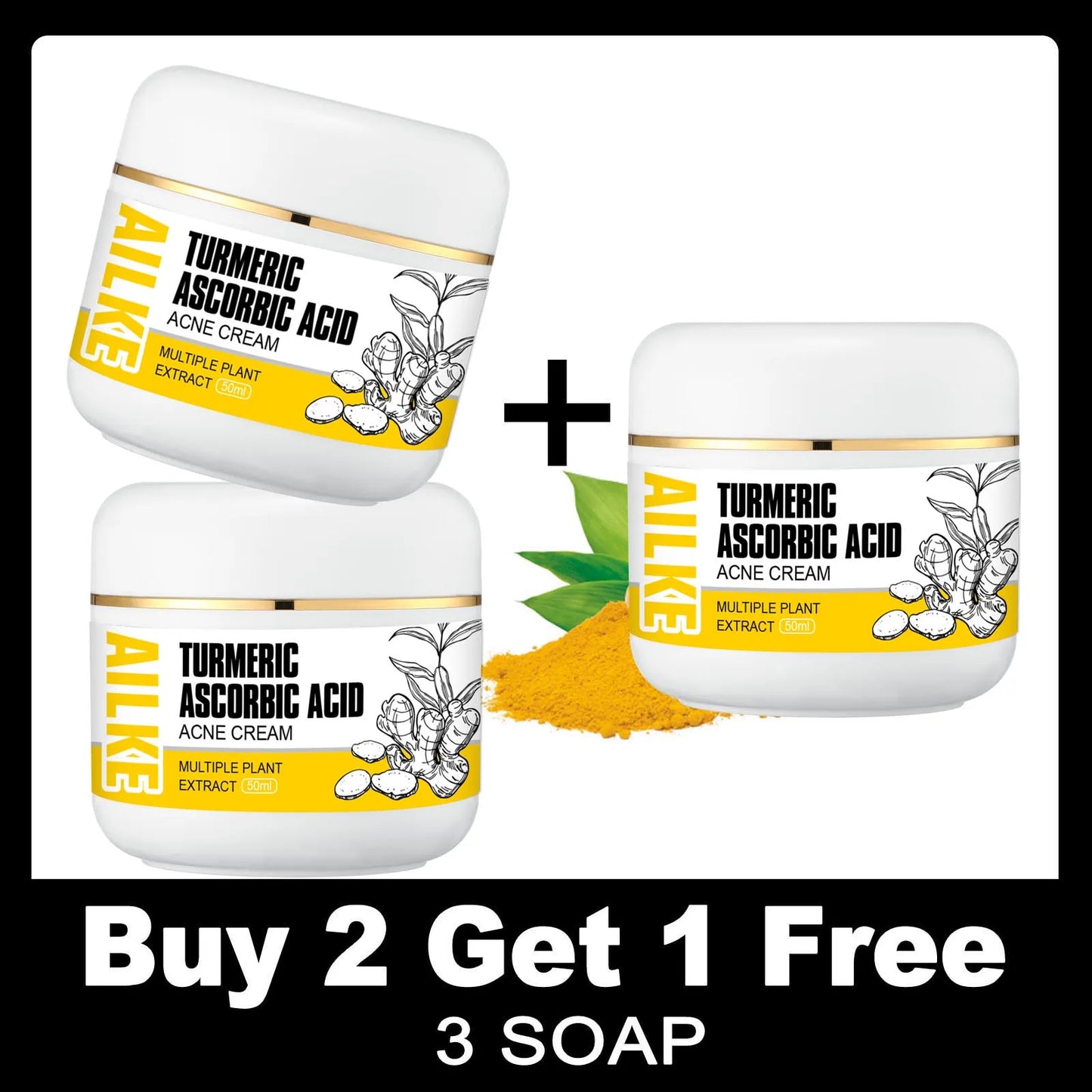 AILKE Organic Turmeric Skin Care Kit Brightening And Hydration