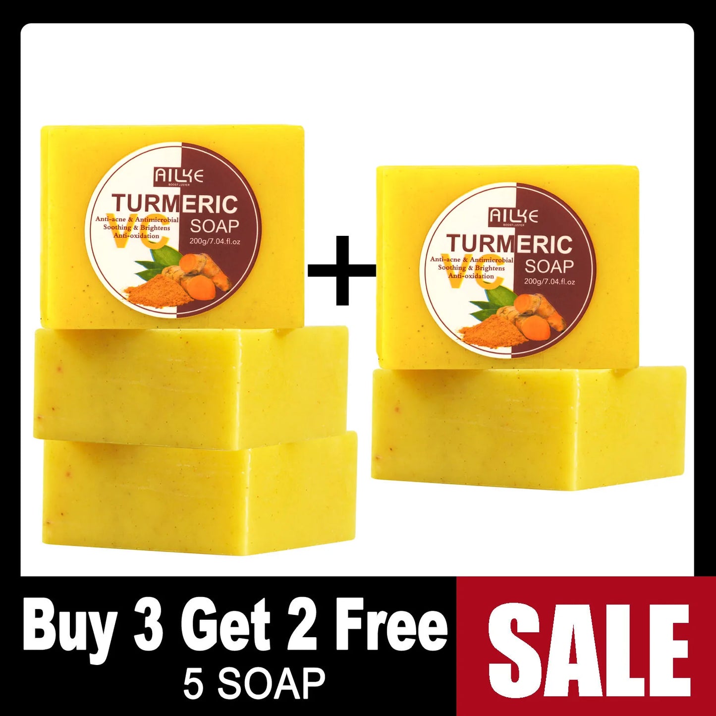 AILKE Organic Turmeric Skin Care Kit Brightening And Hydration