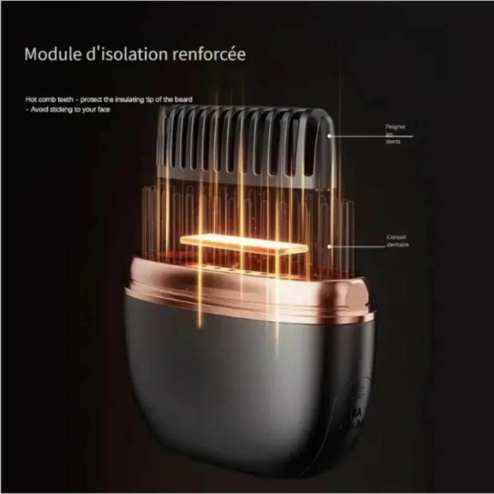 Zimir Mini Rechargeable Hair Straightener Brush With Temperature Control