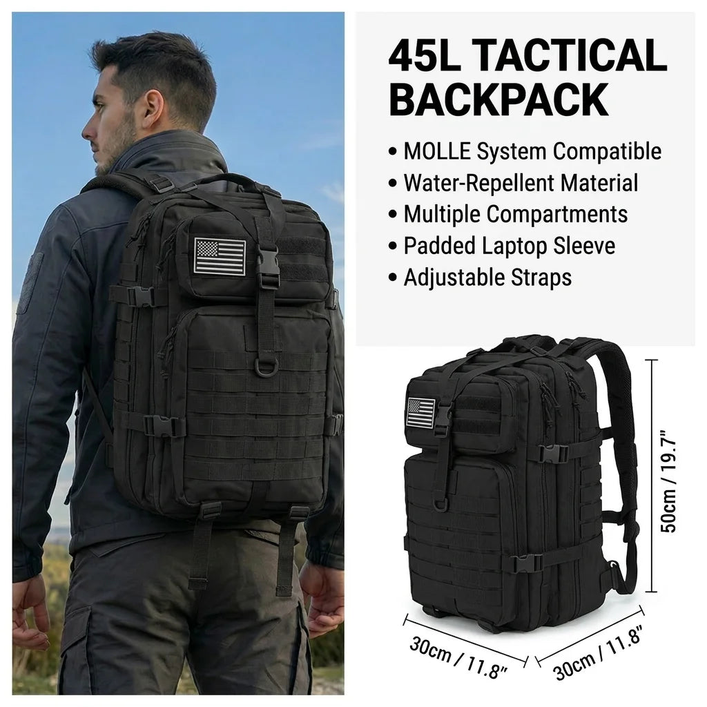 ReFire Gear Tactical Hunting Backpack Molle Webbing And Water Resistance