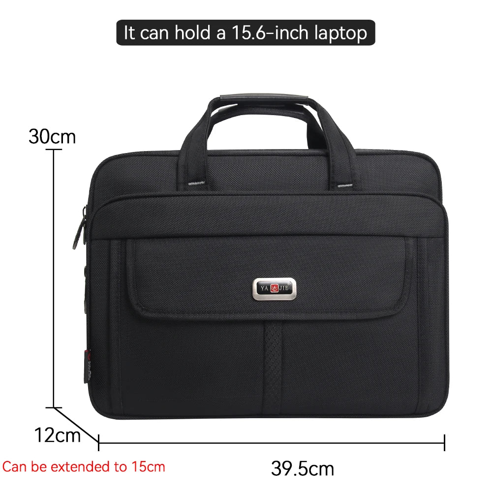 Canvas Waterproof Laptop Briefcase Large Capacity Business Bag