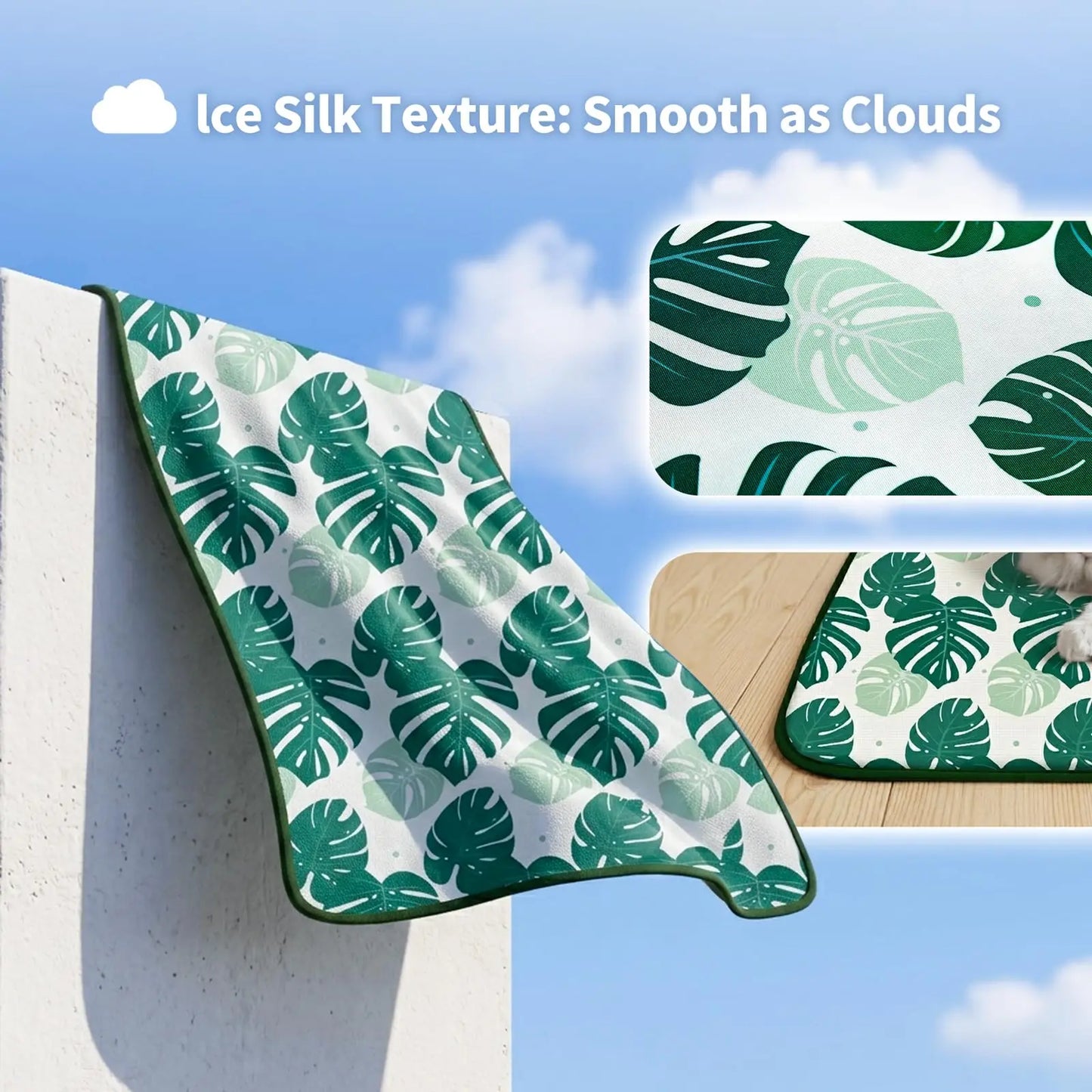 Washable Cooling Blanket Ice Silk Mat For Dogs And Cats