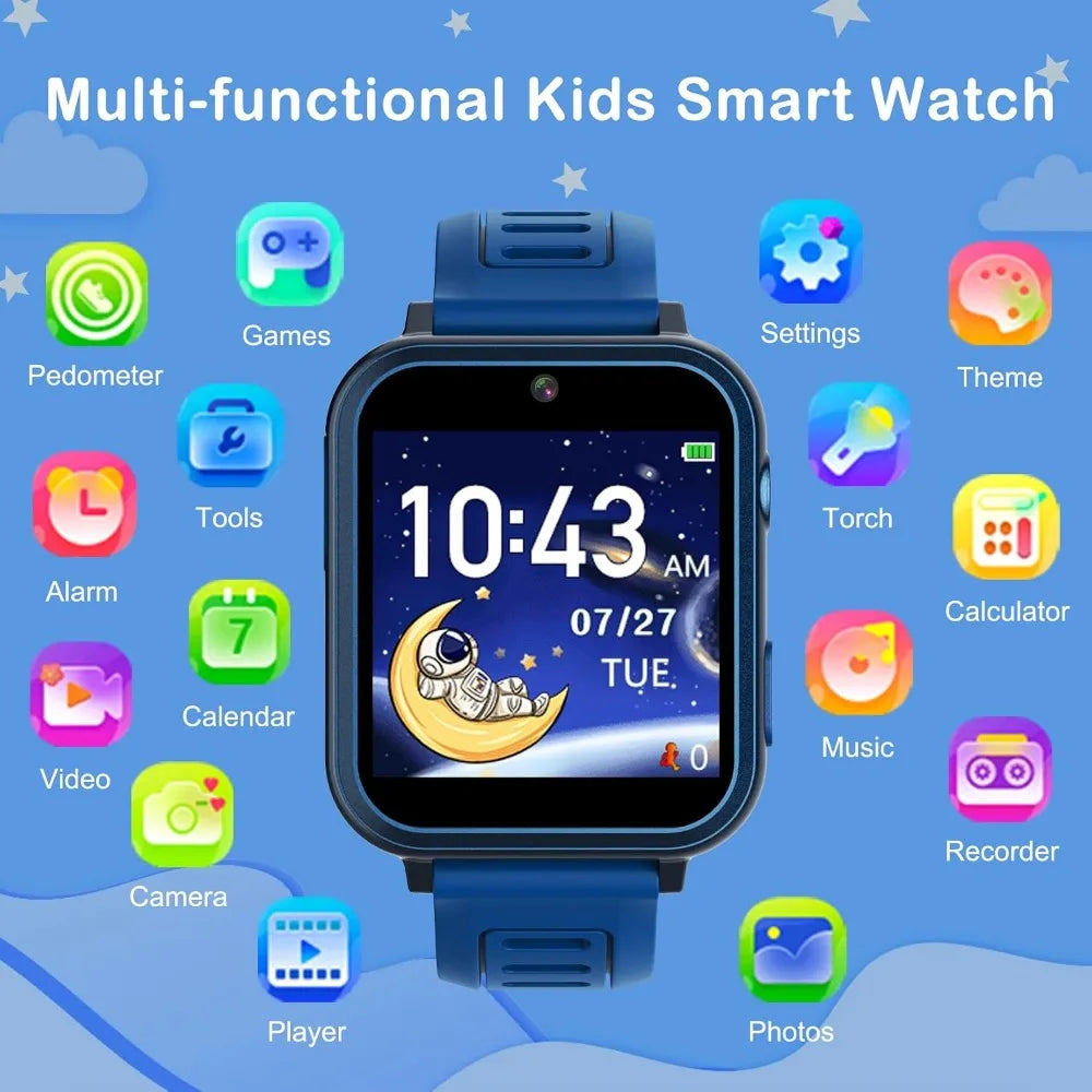Smart Watch For Kids 3-12 With Games Alarm Touchscreen
