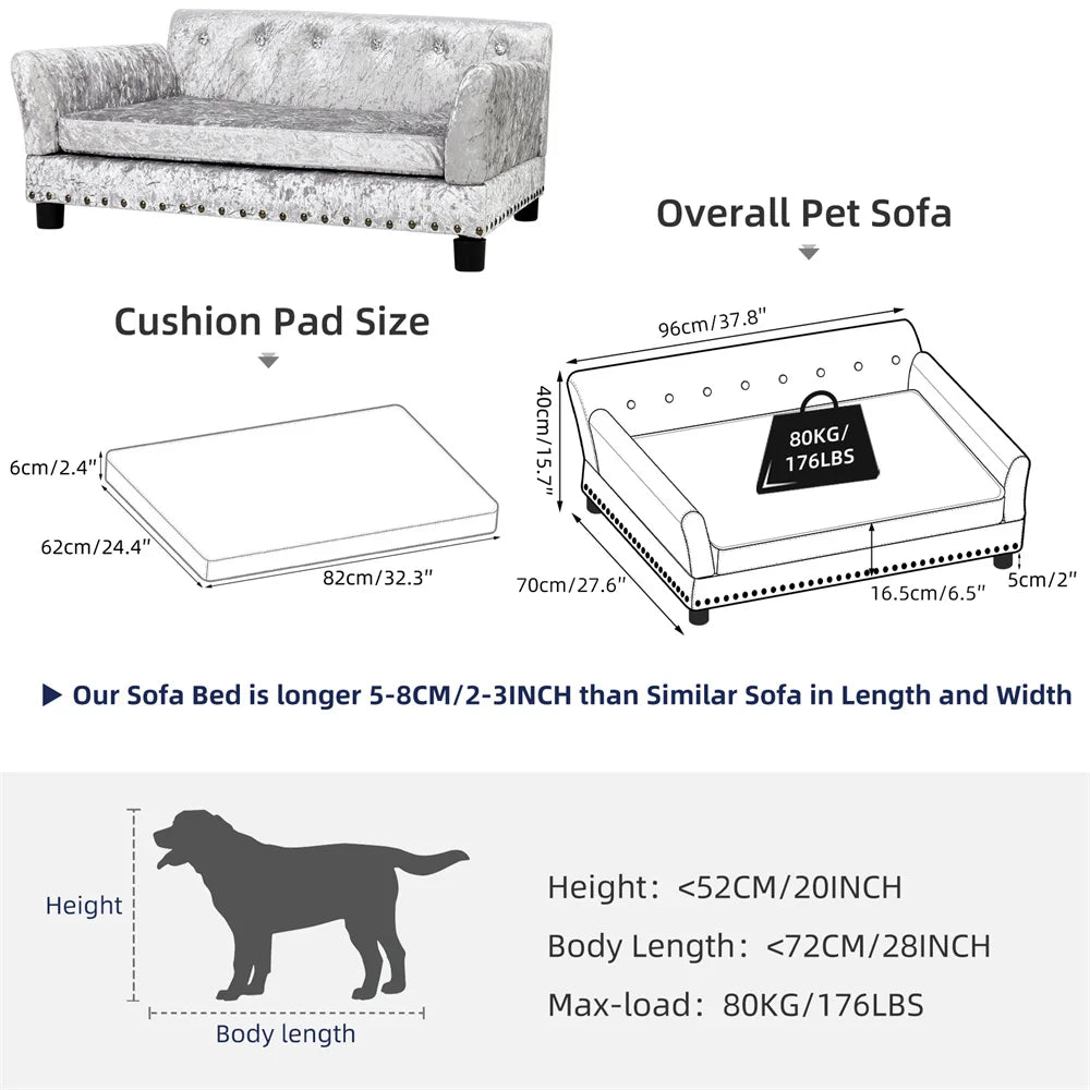 BORWART CN Heavy Duty Raised Pet Sofa Bed For Dogs And Cats