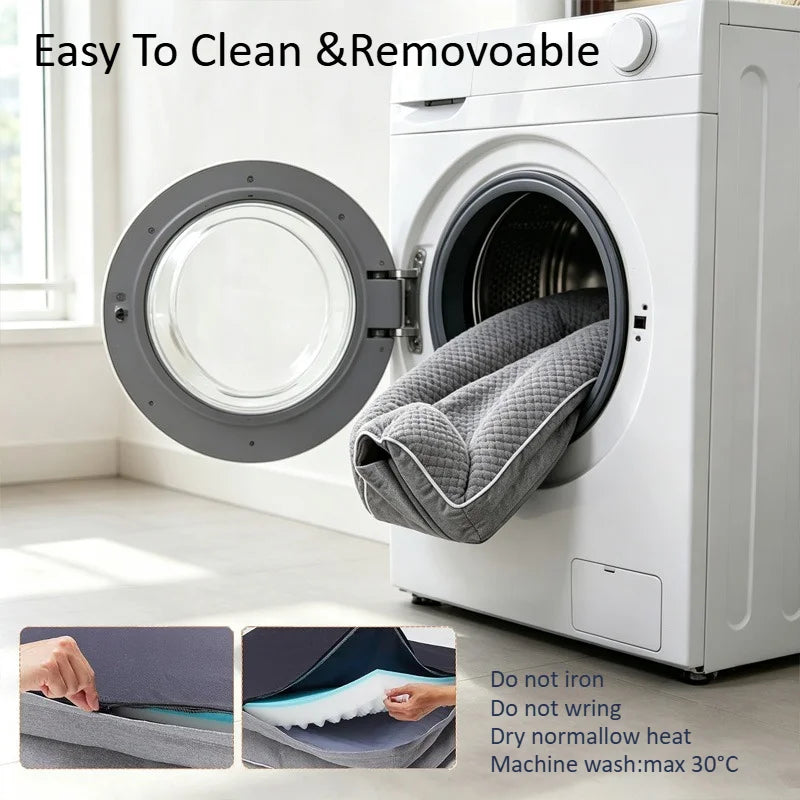 Orthopedic Memory Foam Dog Bed With Washable Waterproof Cover