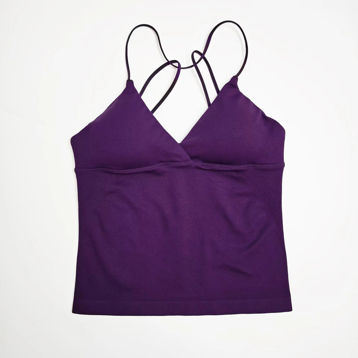 NCLAGEN Women's Seamless Twist Front Longline Yoga Workout Tank Top