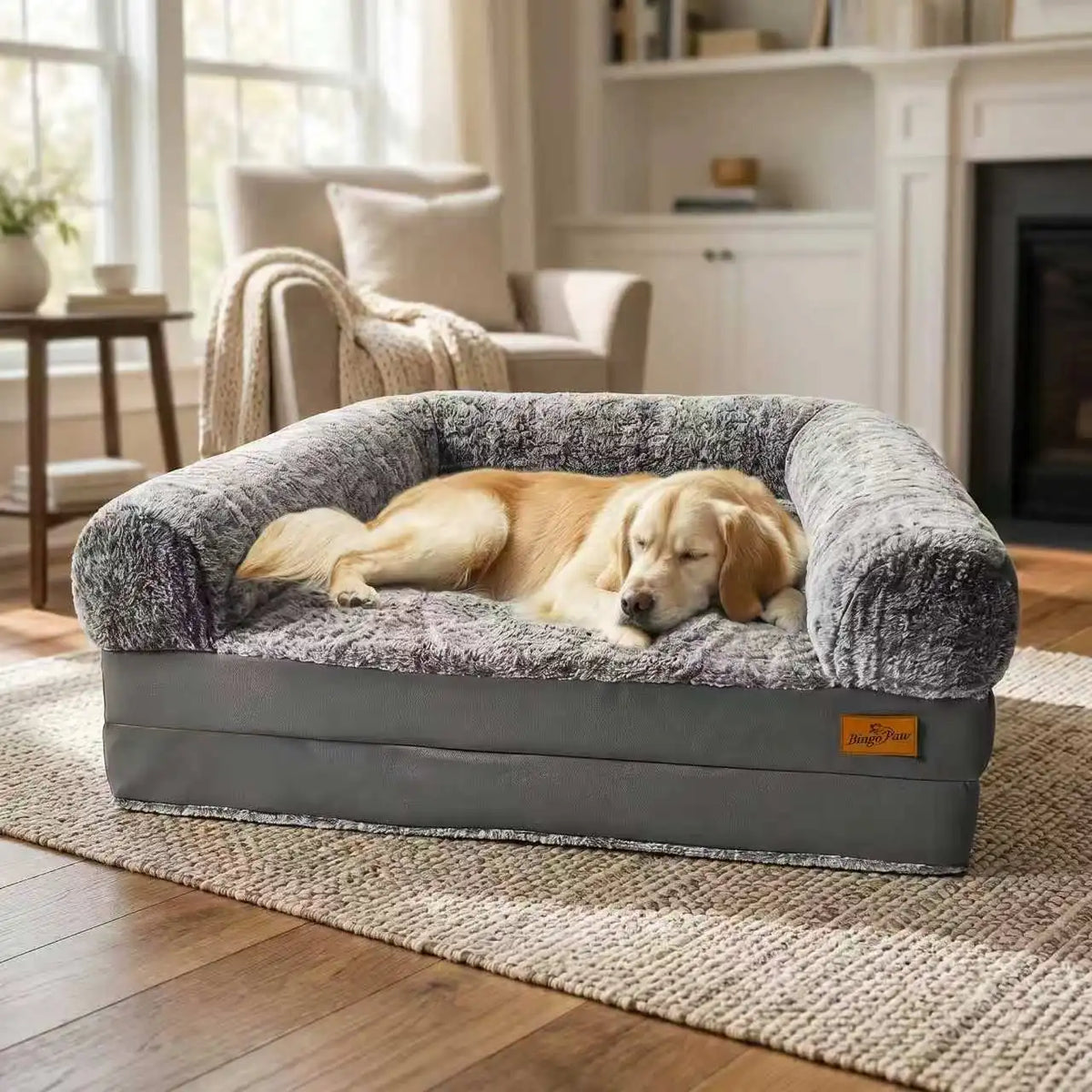 BINGOPAW Orthopedic Dog Bed Sofa With Washable Removable Cover