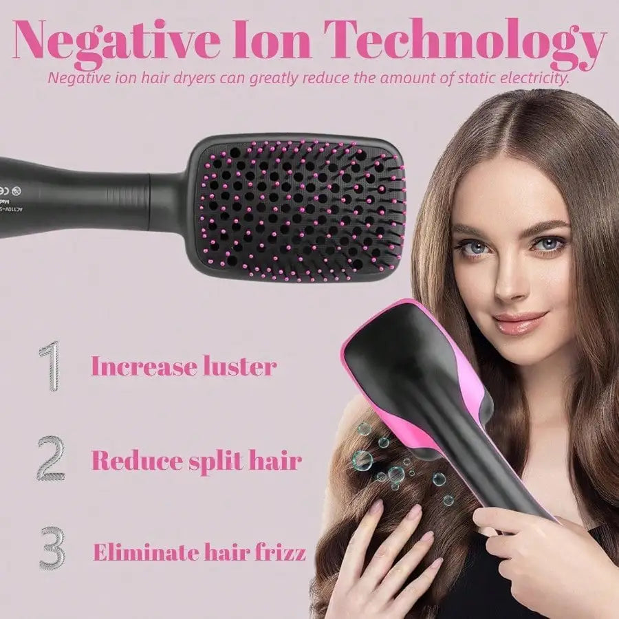 Hair Dryer Brush 3-In-1 One Step Styler For Smooth Hair
