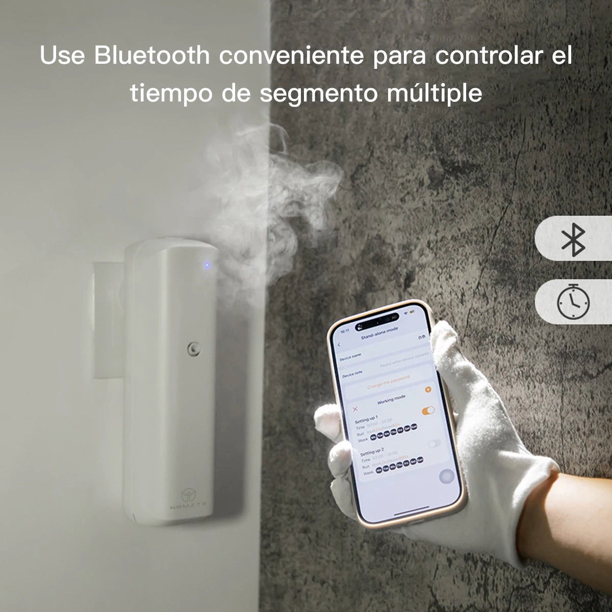 NAMSTE Waterless Plug In Fragrance Diffuser Bluetooth Essential Oils