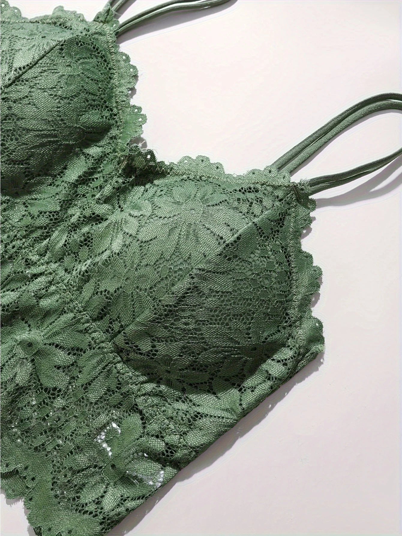 Womens Lace Bra And Panty Set Breathable Comfortable Removable Lingerie
