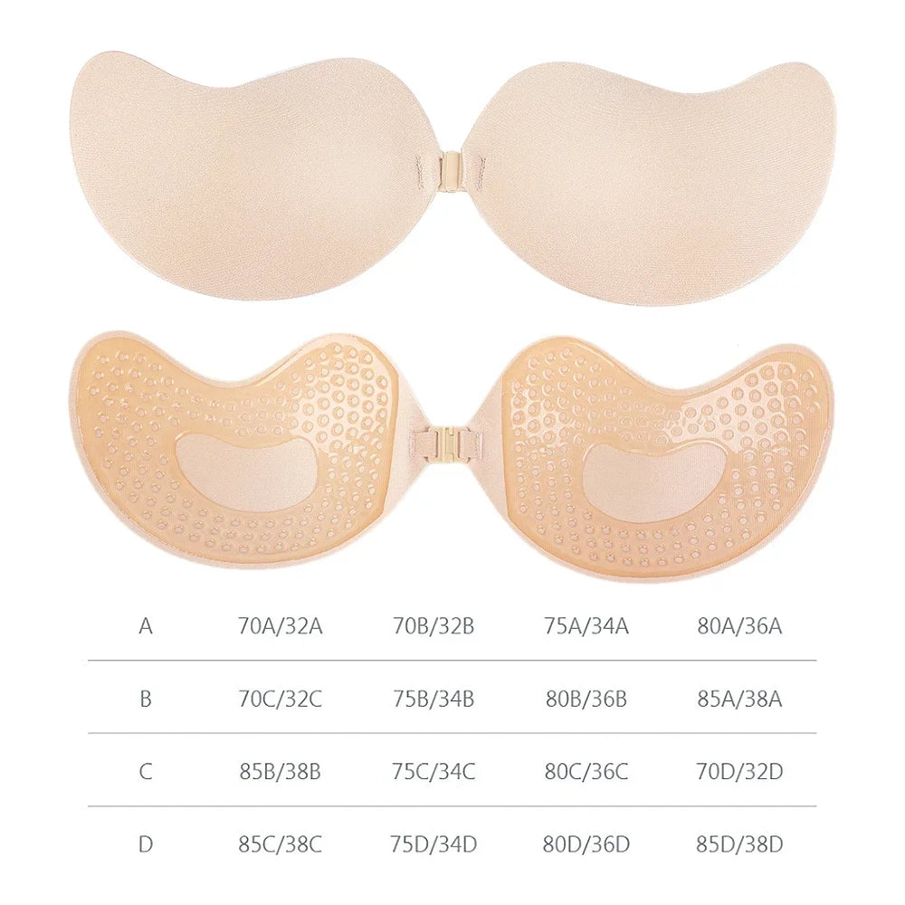 Invisible Strapless Adhesive Bra Seamless Push Up Bralette Women