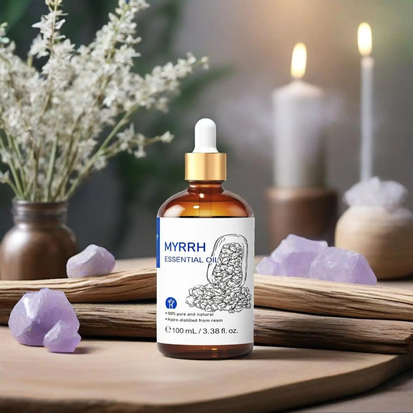 HIQILI Essential Oils Frankincense Lemon Rosemary Lavender Tea Tree Ylang