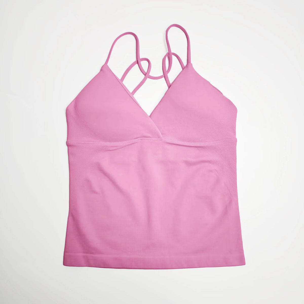 NCLAGEN Women's Seamless Twist Front Longline Yoga Workout Tank Top