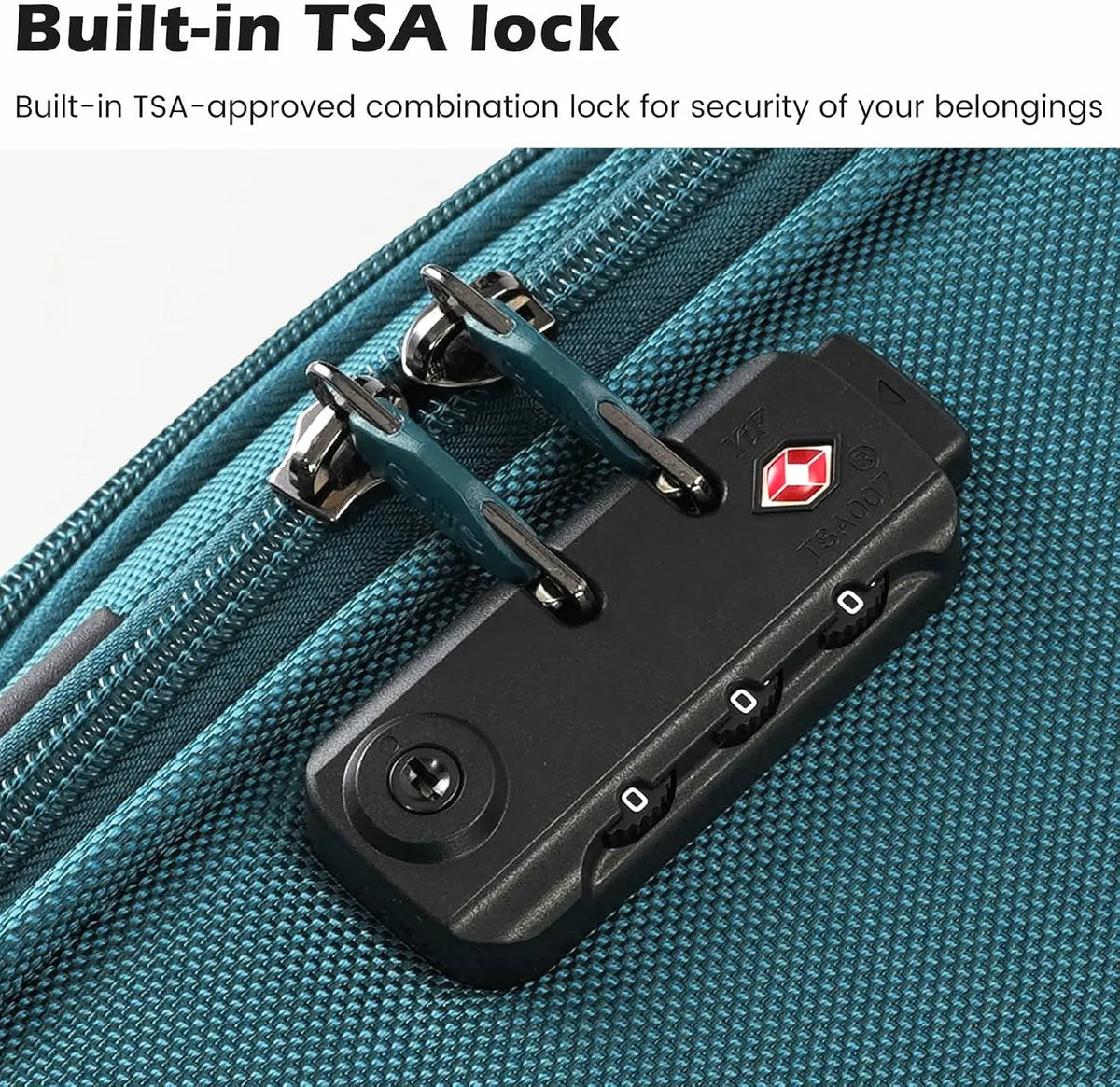 Coolife Luggage Set With TSA Lock Spinner Wheels And Tote