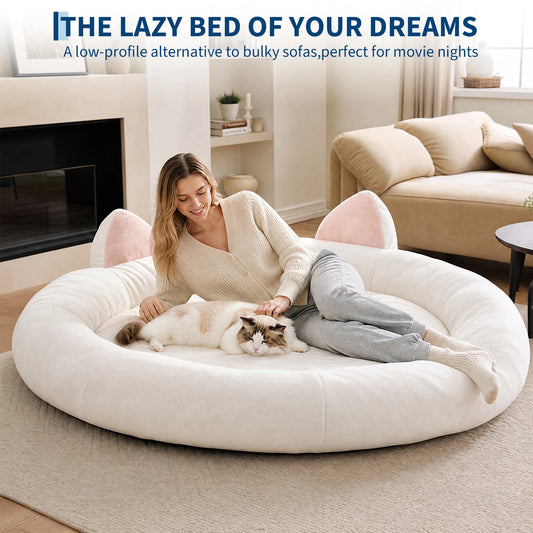 Orthopedic Memory Foam Dog Bed With Supportive Bolster For Large Dogs