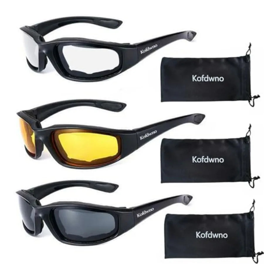 Motorcycle Riding Glasses With Foam Pad UV Protection Dustproof