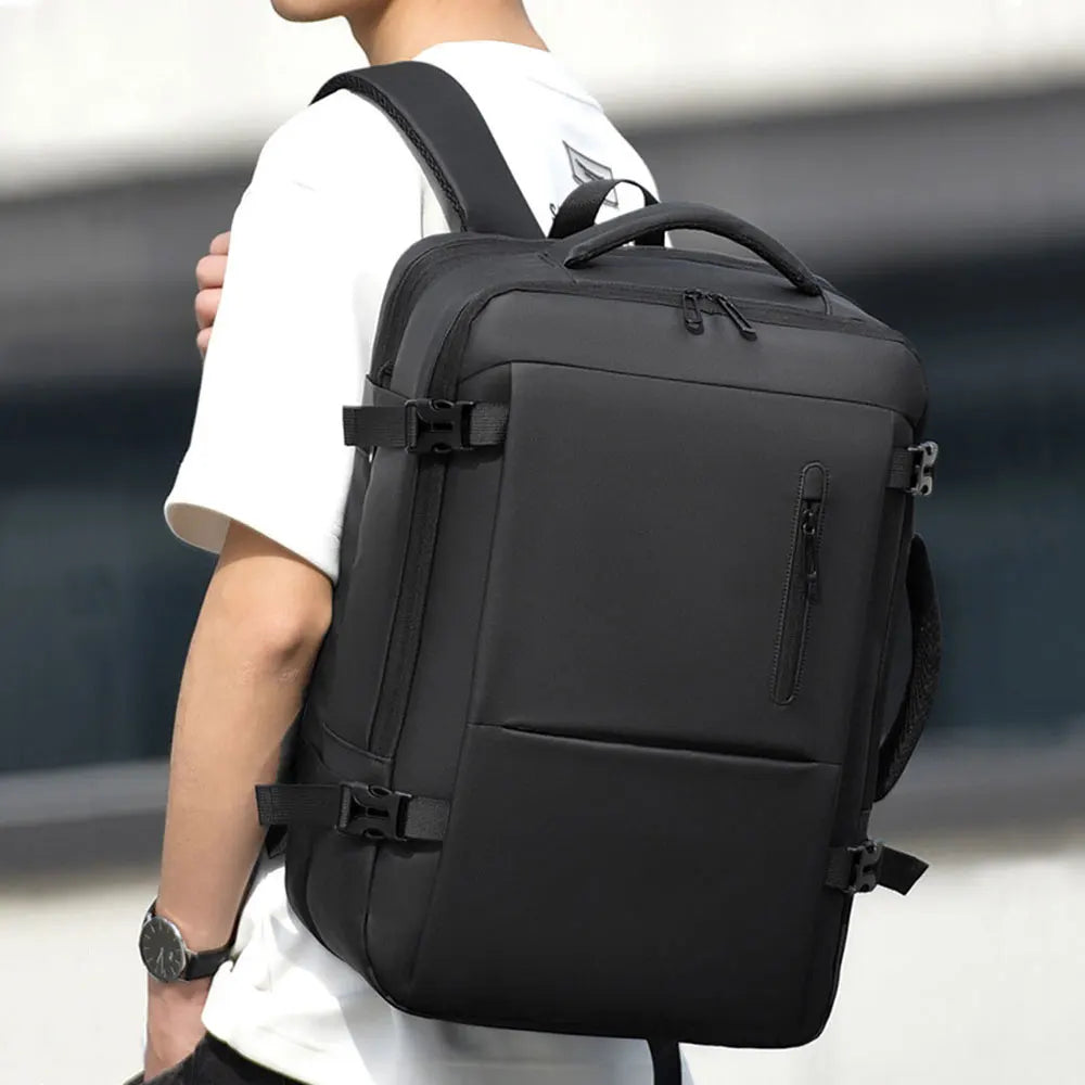 HTLT Men Multifunctional Backpack Large Capacity Business Laptop Bag