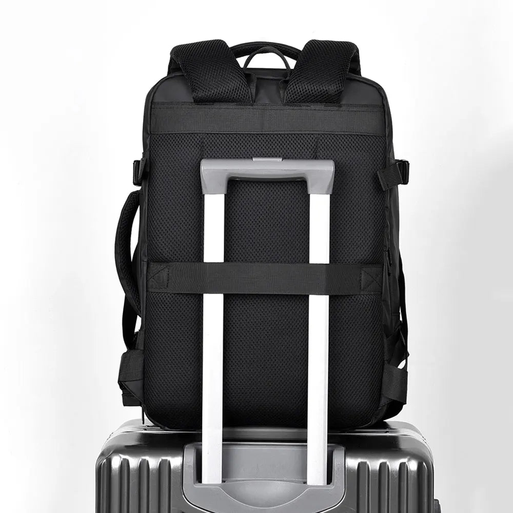 HTLT Men Multifunctional Backpack Large Capacity Business Laptop Bag