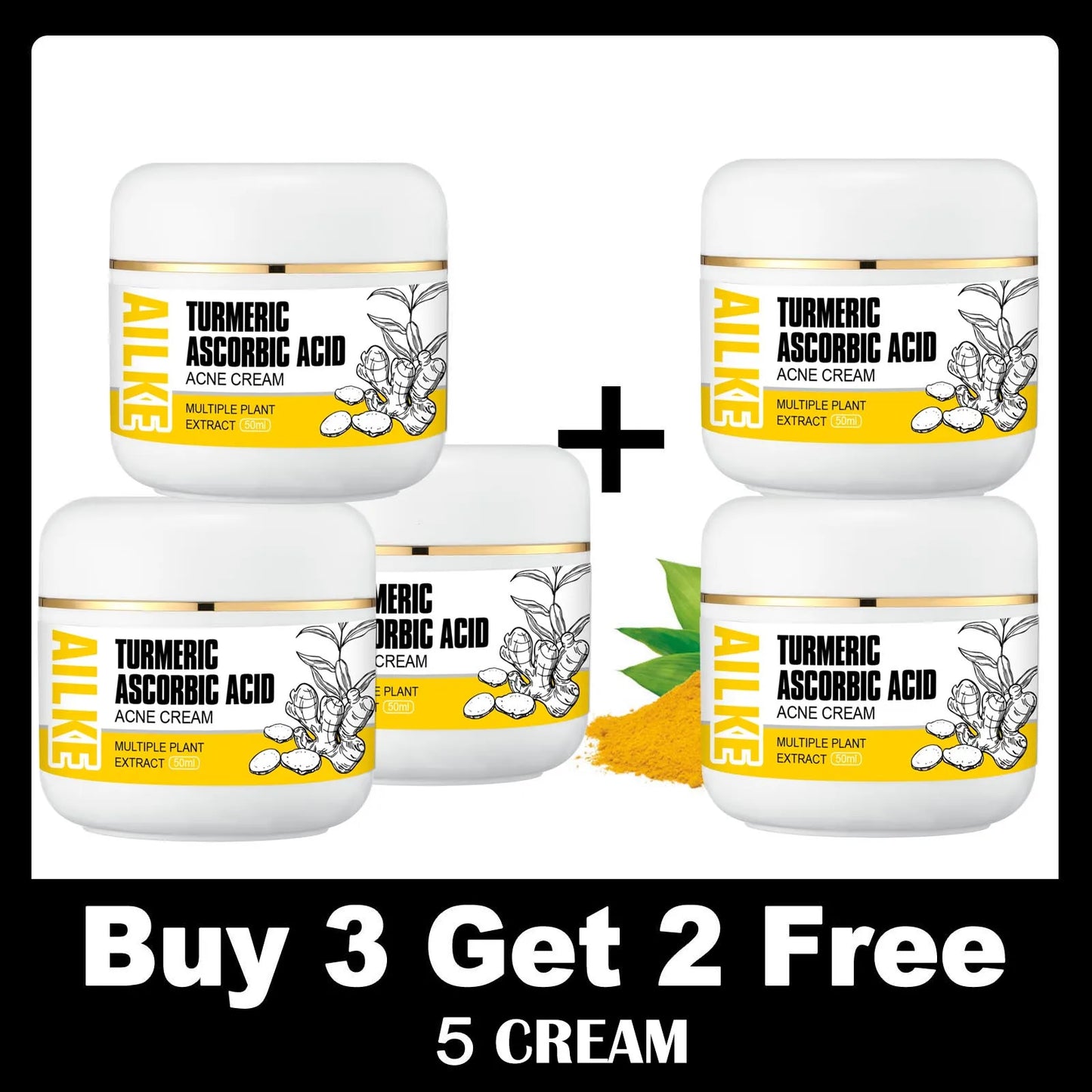 AILKE Organic Turmeric Skin Care Kit Brightening And Hydration