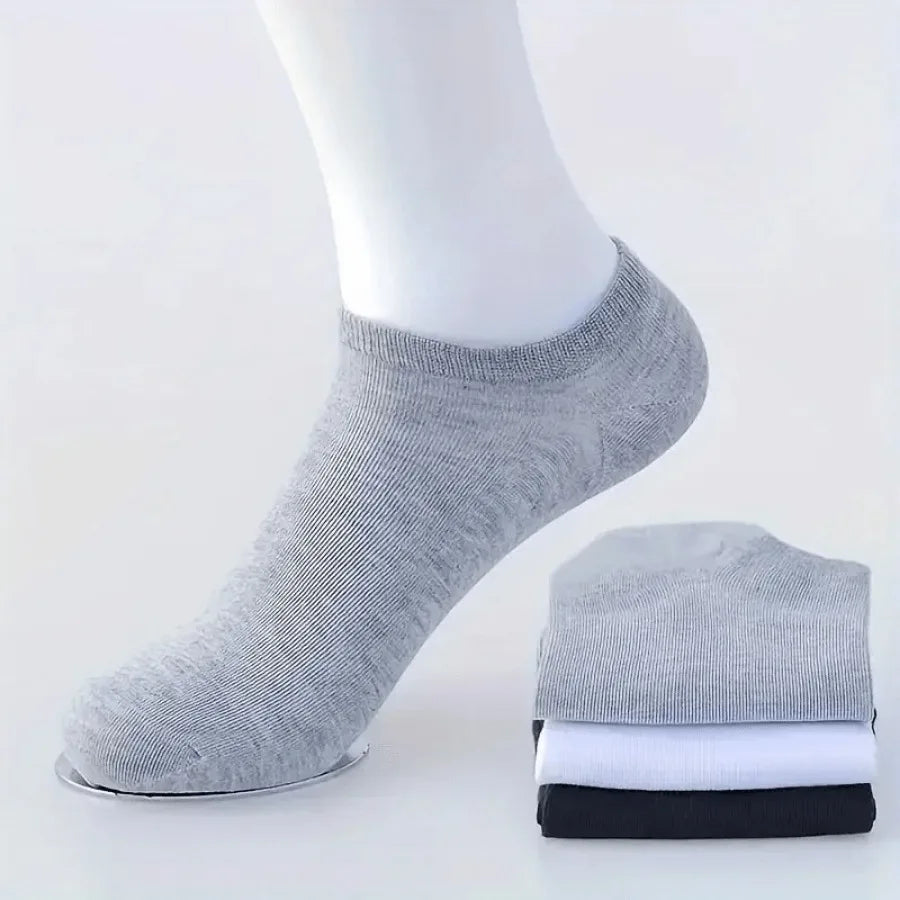 10 Pairs Thin Unisex Ankle Socks, Sweat Absorbing And Soft