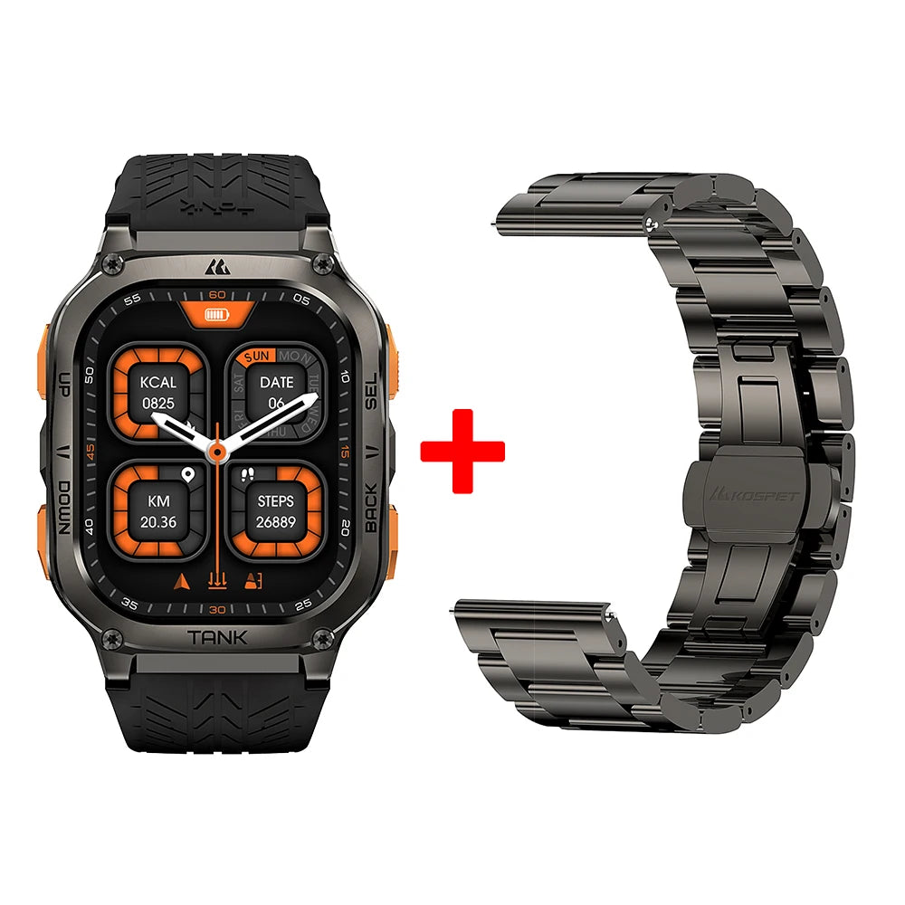 KOSPET Tank M3 Ultra GPS Smart Watch Steel 5ATM IP69K