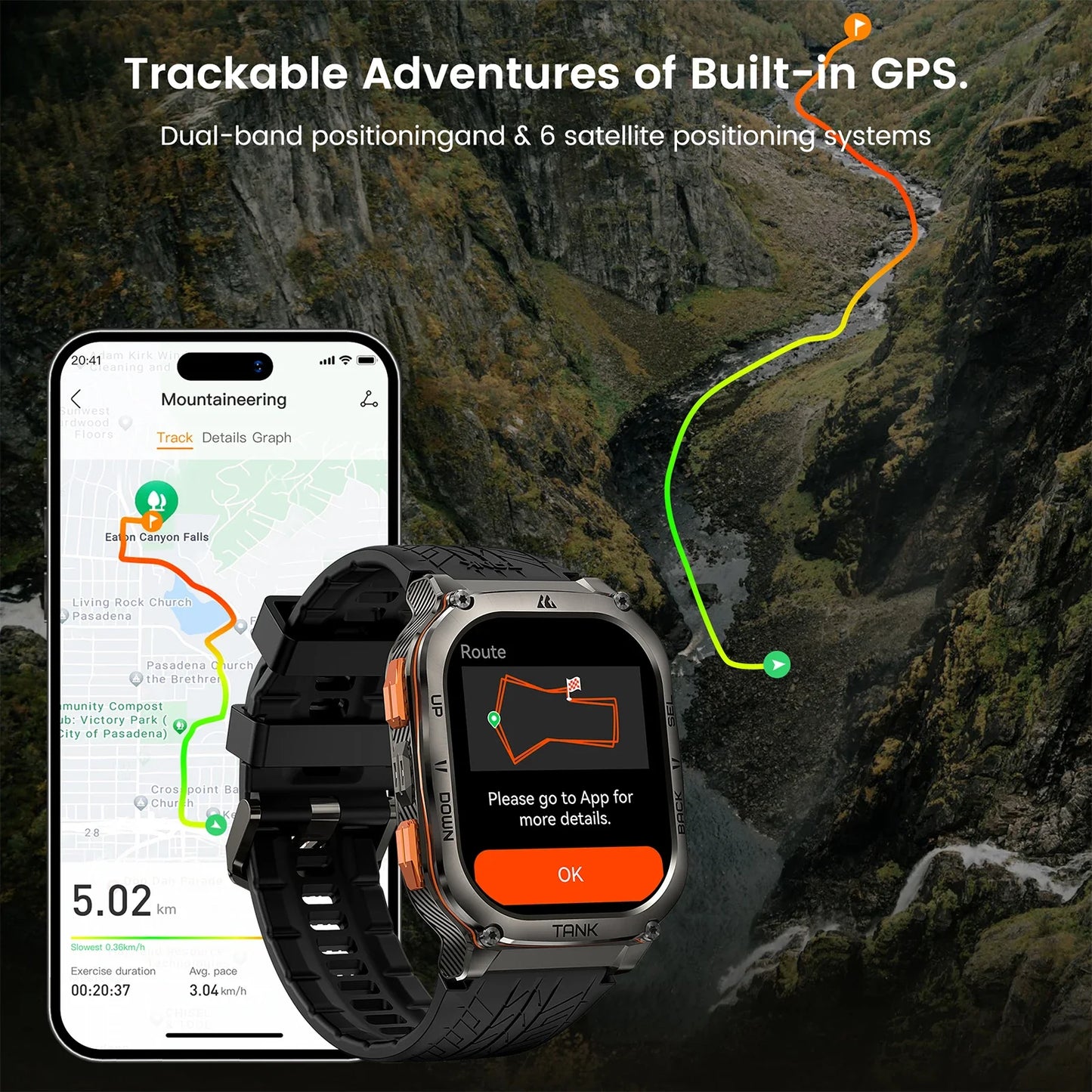 KOSPET Tank M3 Ultra GPS Smart Watch Steel 5ATM IP69K