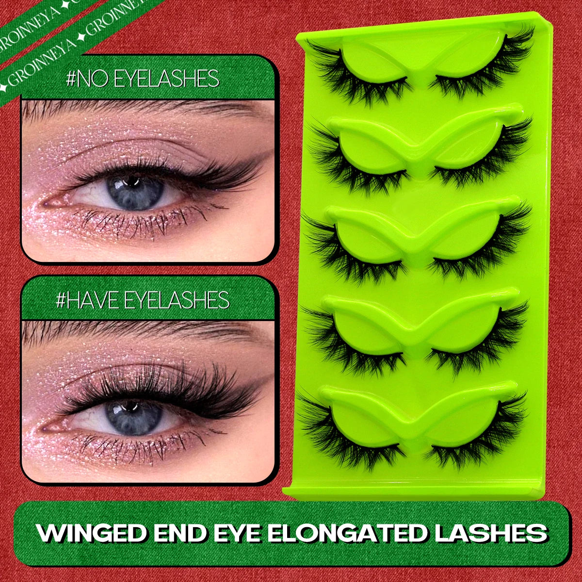 Russian Strip Lashes 3D Mink Natural Dramatic Style Full Set