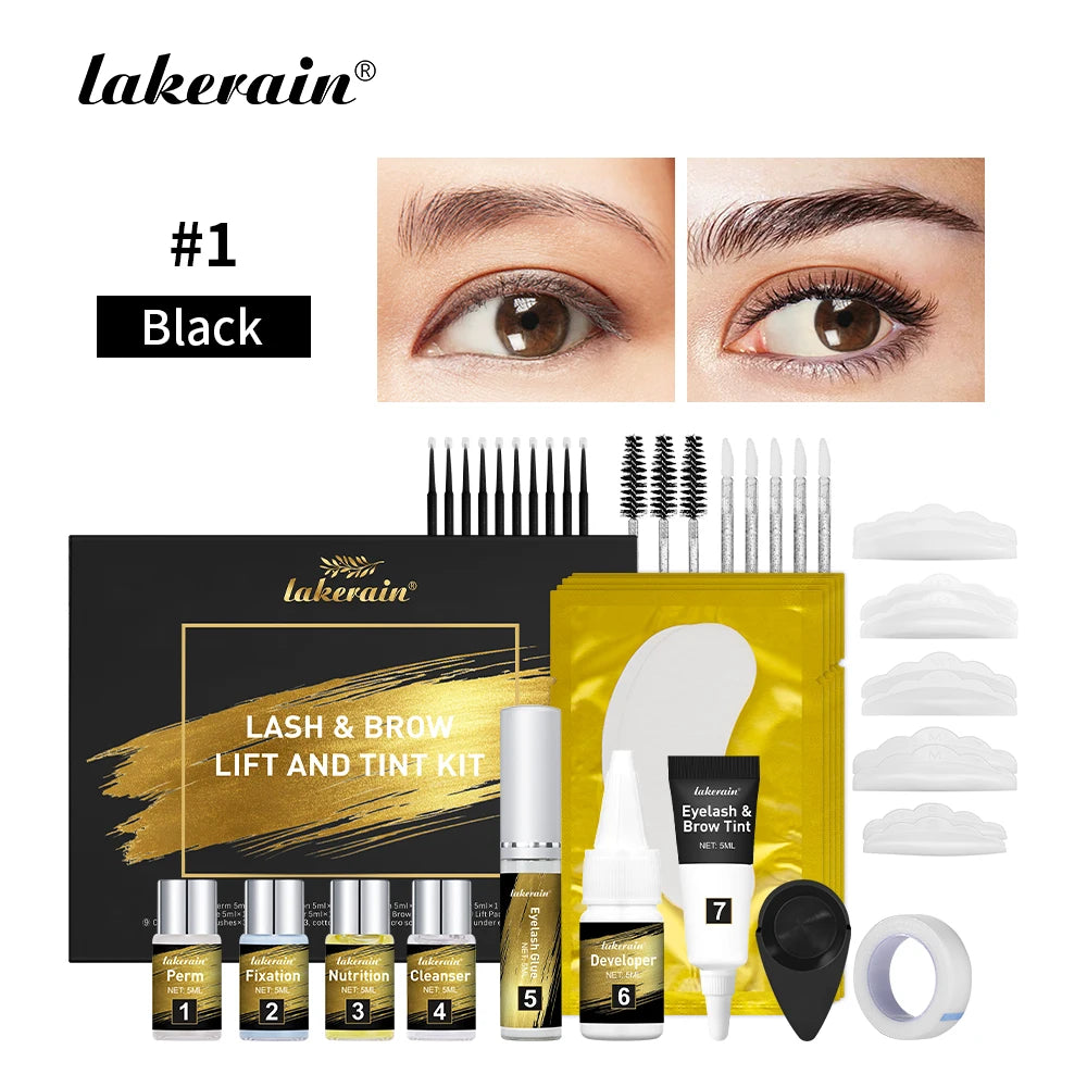 Lakerain Lash And Brow Lift Tint Kit Waterproof Long Lasting