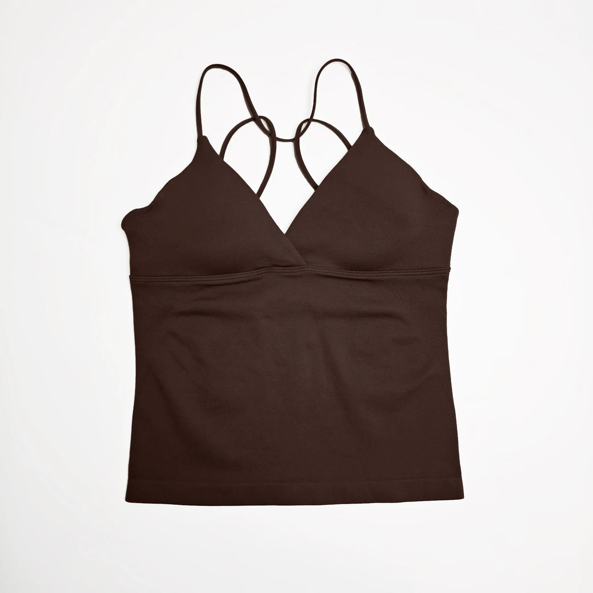 NCLAGEN Women's Seamless Twist Front Longline Yoga Workout Tank Top