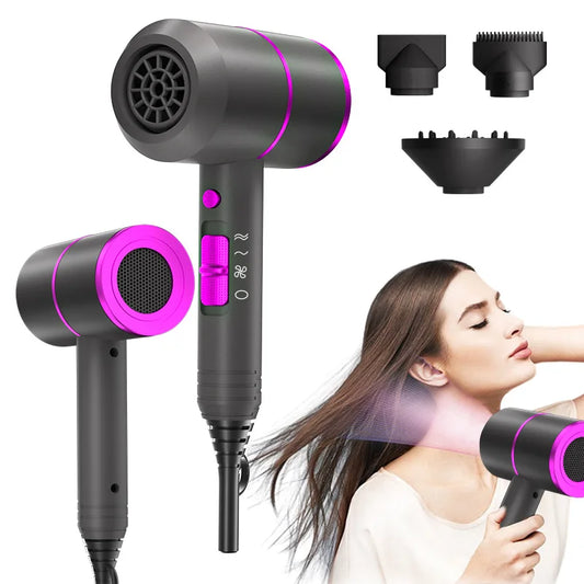 HAOYUNMA VoluVibe Ionic Hair Dryer With Concentrator Nozzles