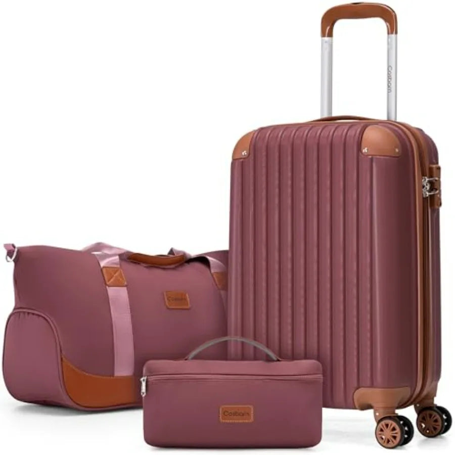 Carry On Luggage Set 3-Piece With Wheels And TSA Lock