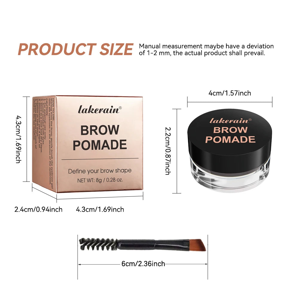 Ibcccndc Long Lasting Waterproof Eyebrow Pomade With Brush