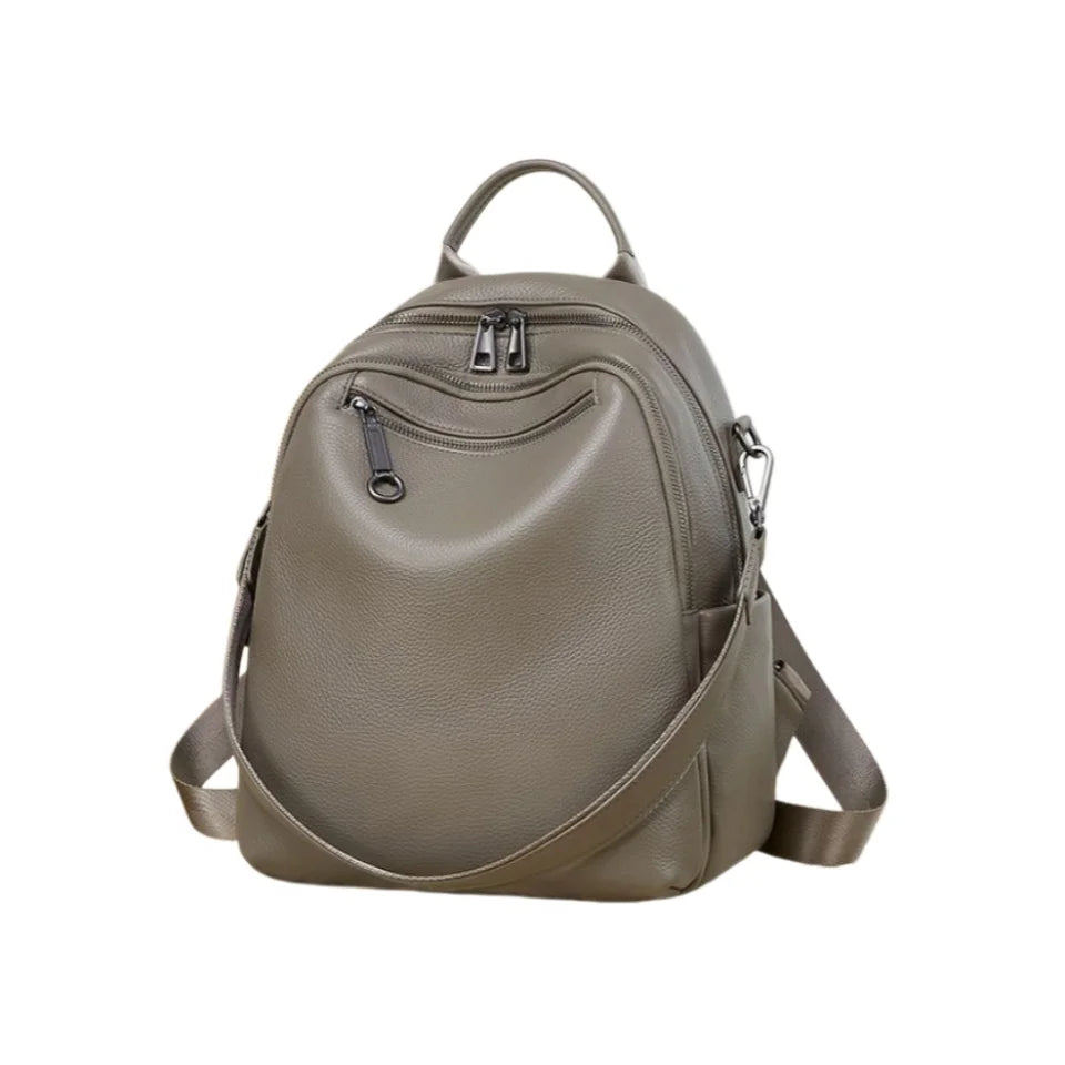 Aidrani Genuine Leather Womens Backpack Lightweight Work Travel