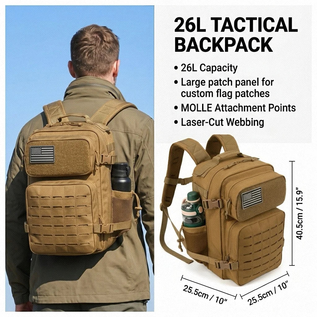 ReFire Gear Molle Tactical Backpack Featuring Cup Holders