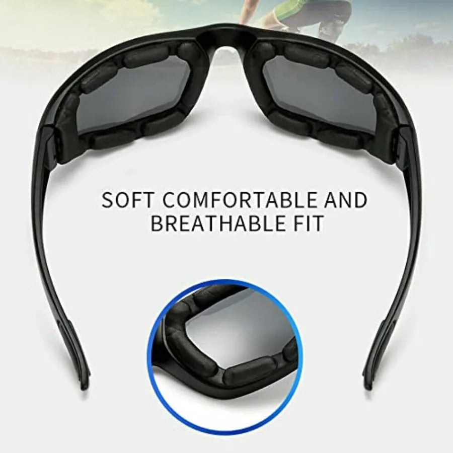 Motorcycle Riding Glasses With Foam Pad UV Protection Dustproof