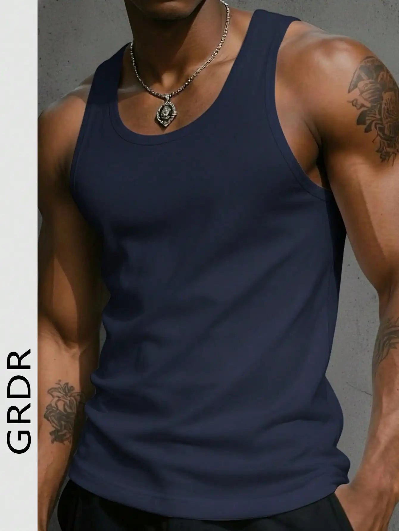 Men's Slim Fit Tank Top U Neck Sleeveless Tee Summer