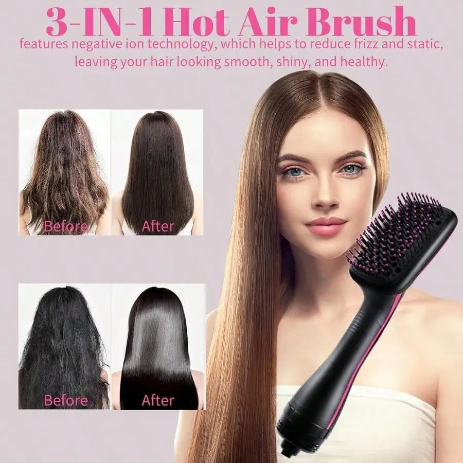 Hair Dryer Brush 3-In-1 One Step Styler For Smooth Hair