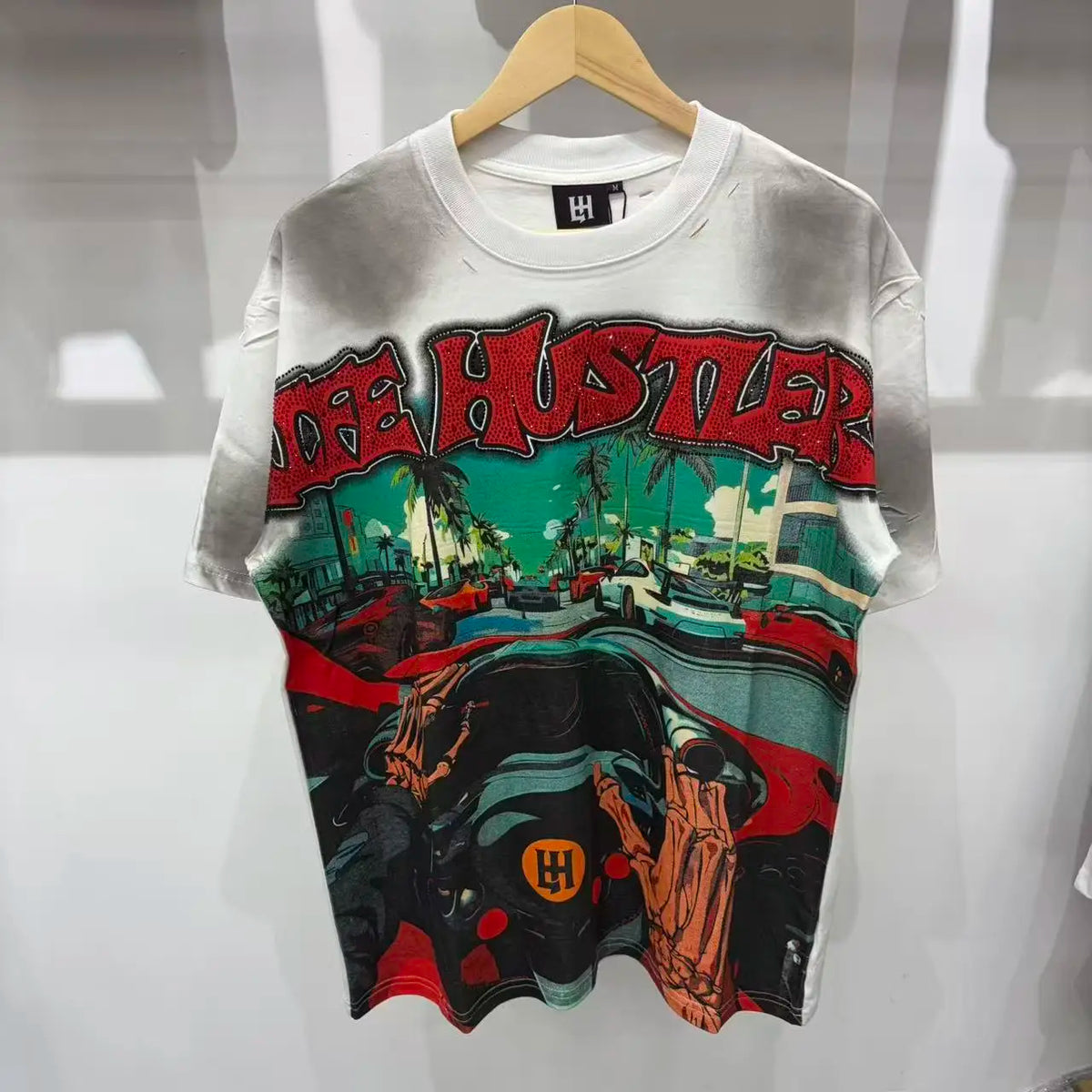 Premium Cotton Retro Loose Tee For Unisex Casual Wear