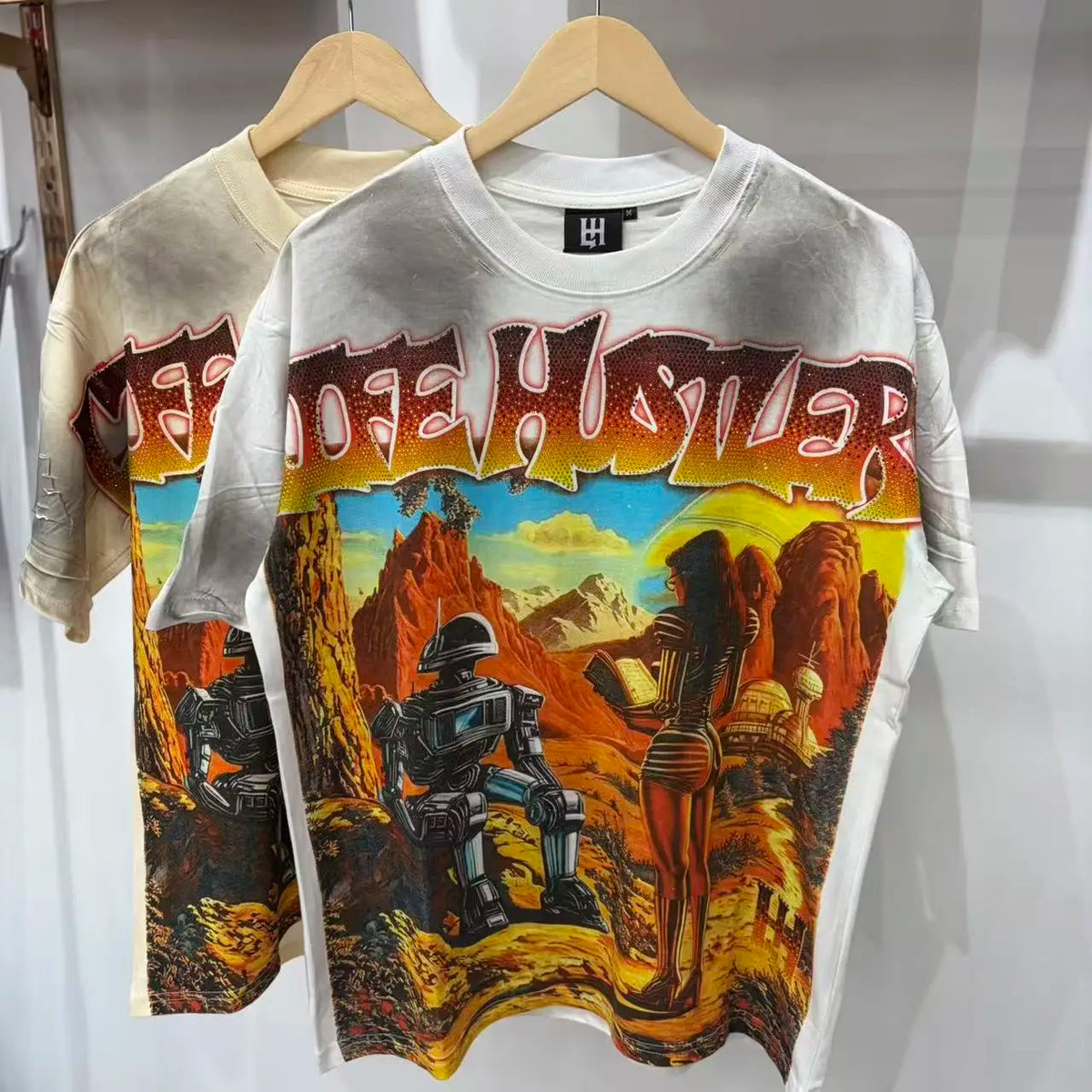 Premium Cotton Retro Loose Tee For Unisex Casual Wear