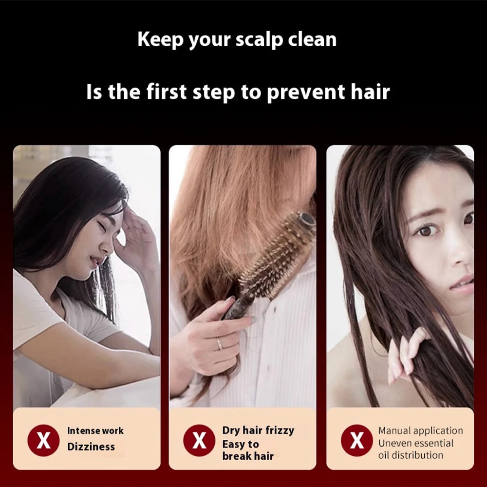 Foreverlily Electric Vibration Scalp Massage Comb With Light Therapy