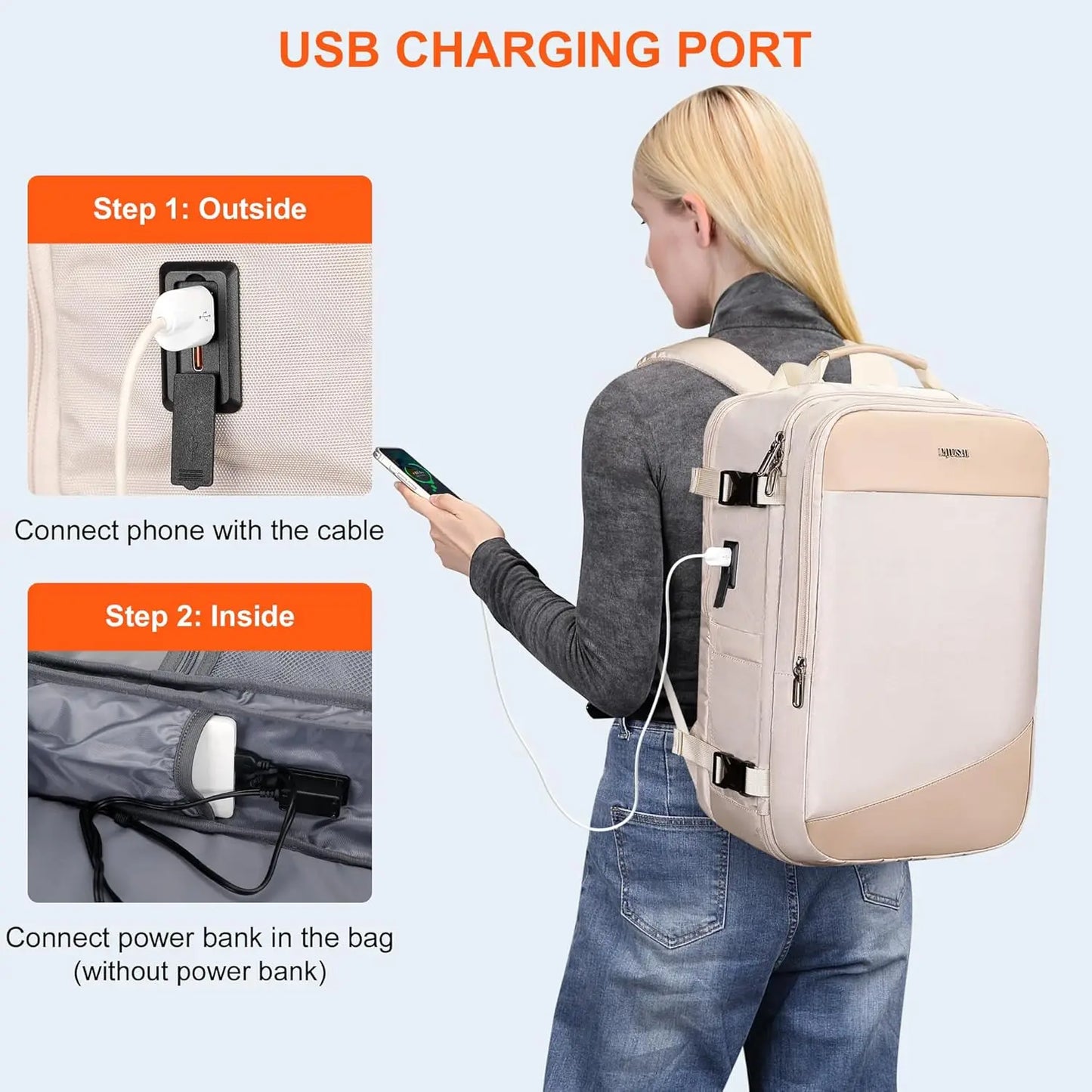 Travel Laptop Backpack Carry On For Women Fits Laptop
