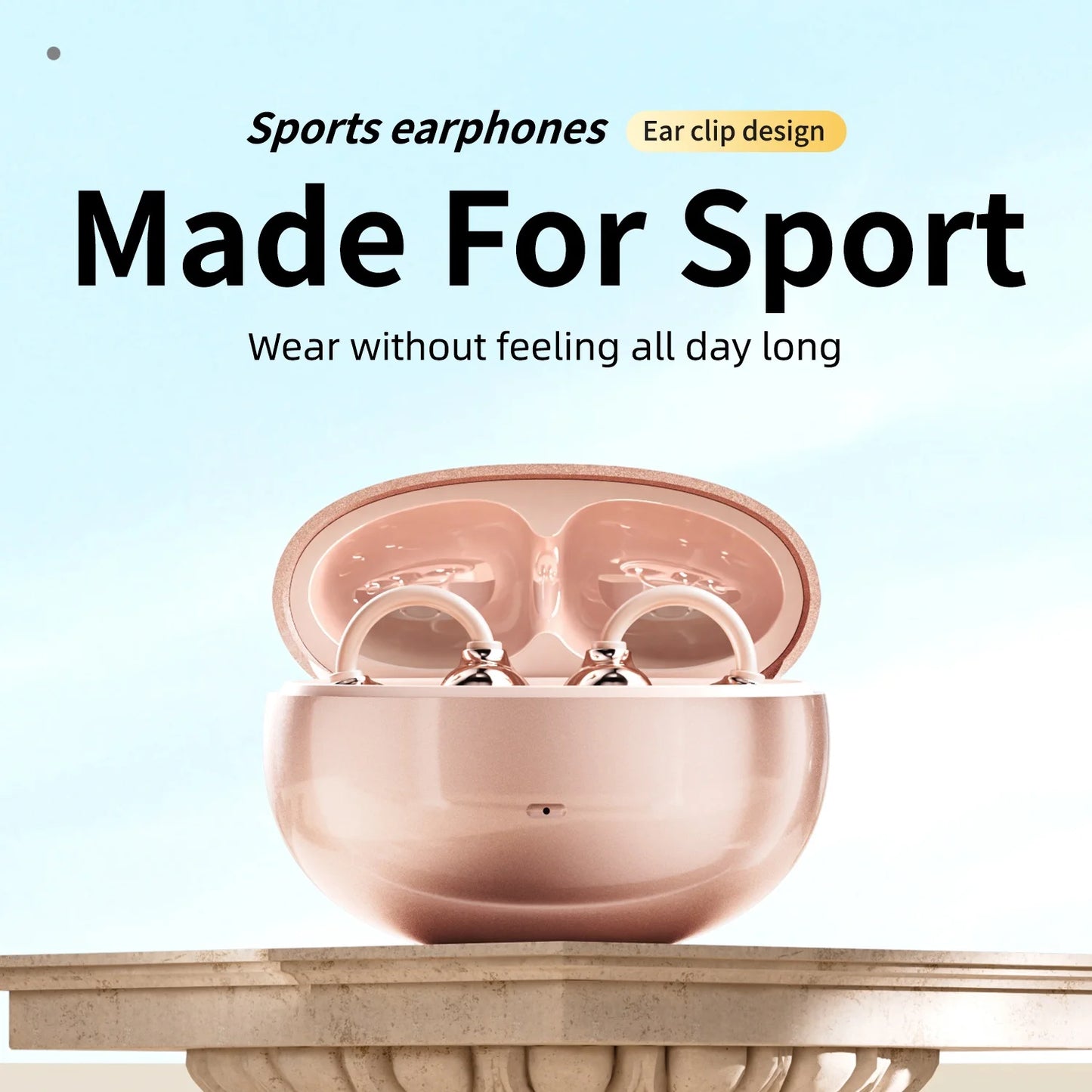 SHUKE Open Ear Clip Wireless Bluetooth Headphones With Microphone