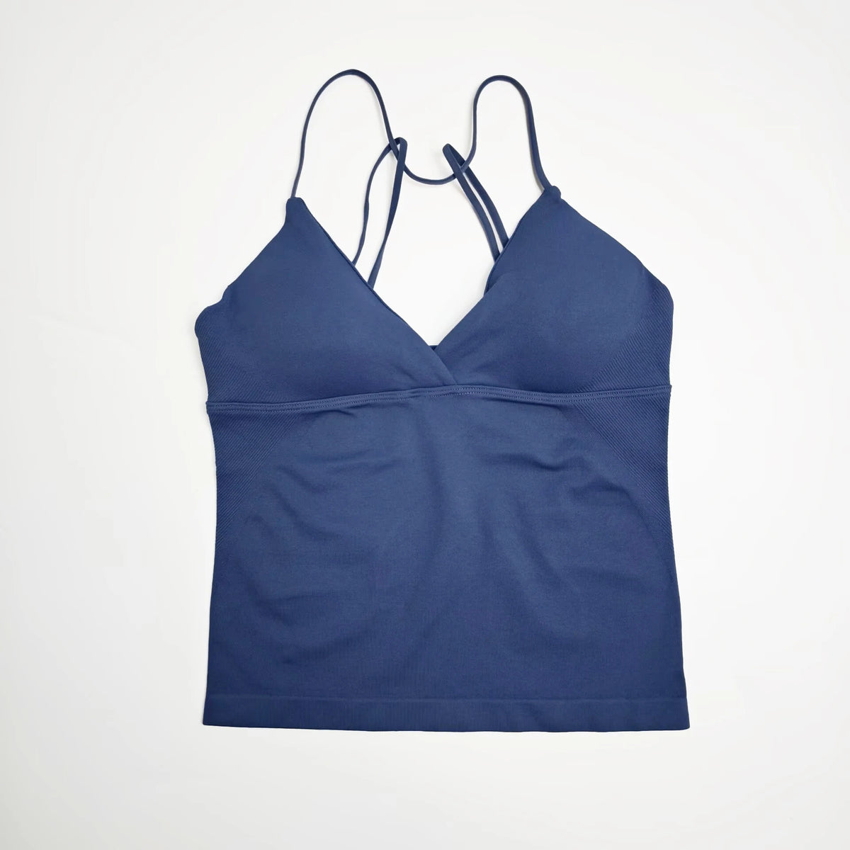 NCLAGEN Women's Seamless Twist Front Longline Yoga Workout Tank Top