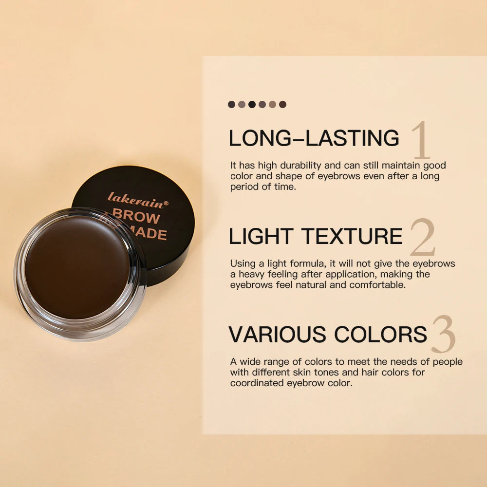 Ibcccndc Waterproof Eyebrow Enhancer Natural Professional Brush On Pomade