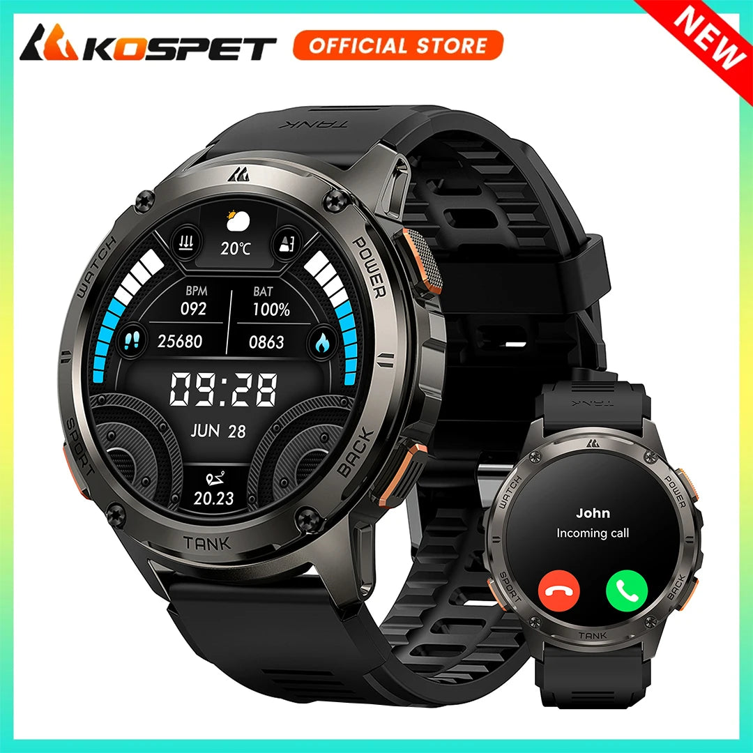 KOSPET TANK T3 Smartwatch Men's With Call And Text