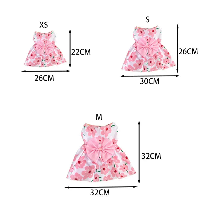 Puppy Skirt Dress For Small Dogs Princess Lace Bow Costume